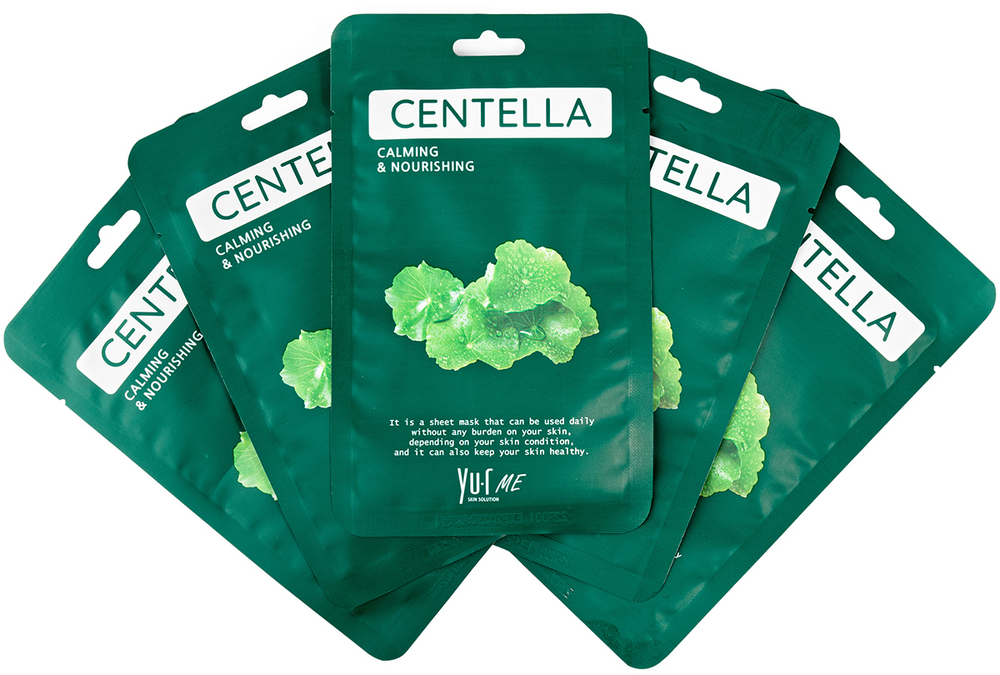 YU.R ME Маска тканевая с экстрактом центеллы азиатской - Centella sheet mask, 1шт, шт