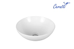 Раковина CR3301GW накладная, белая, круглая, 400х400х140 Ceruttispa