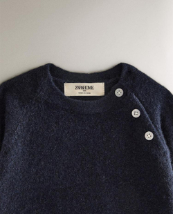 ZARA HOME ДЕТСКИЙ КАШЕМИРОВЫЙ СВИТЕР, СИНИЙ