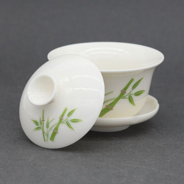 Гайвань с зеленым бамбуком. фарфор, 100мл