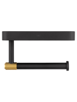 Держатель для туалетной бумаги с полкой WONZON & WOGHAND MAJESTIC, Черный/Золото (WW-9226)