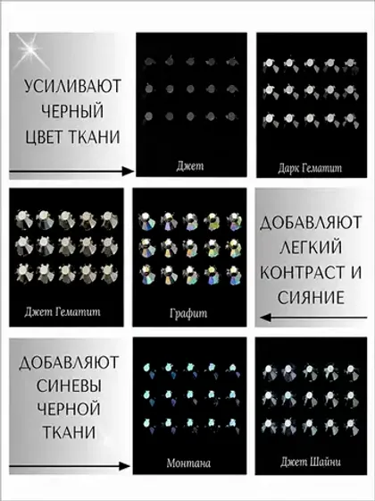 Черные стразы для черного костюма.