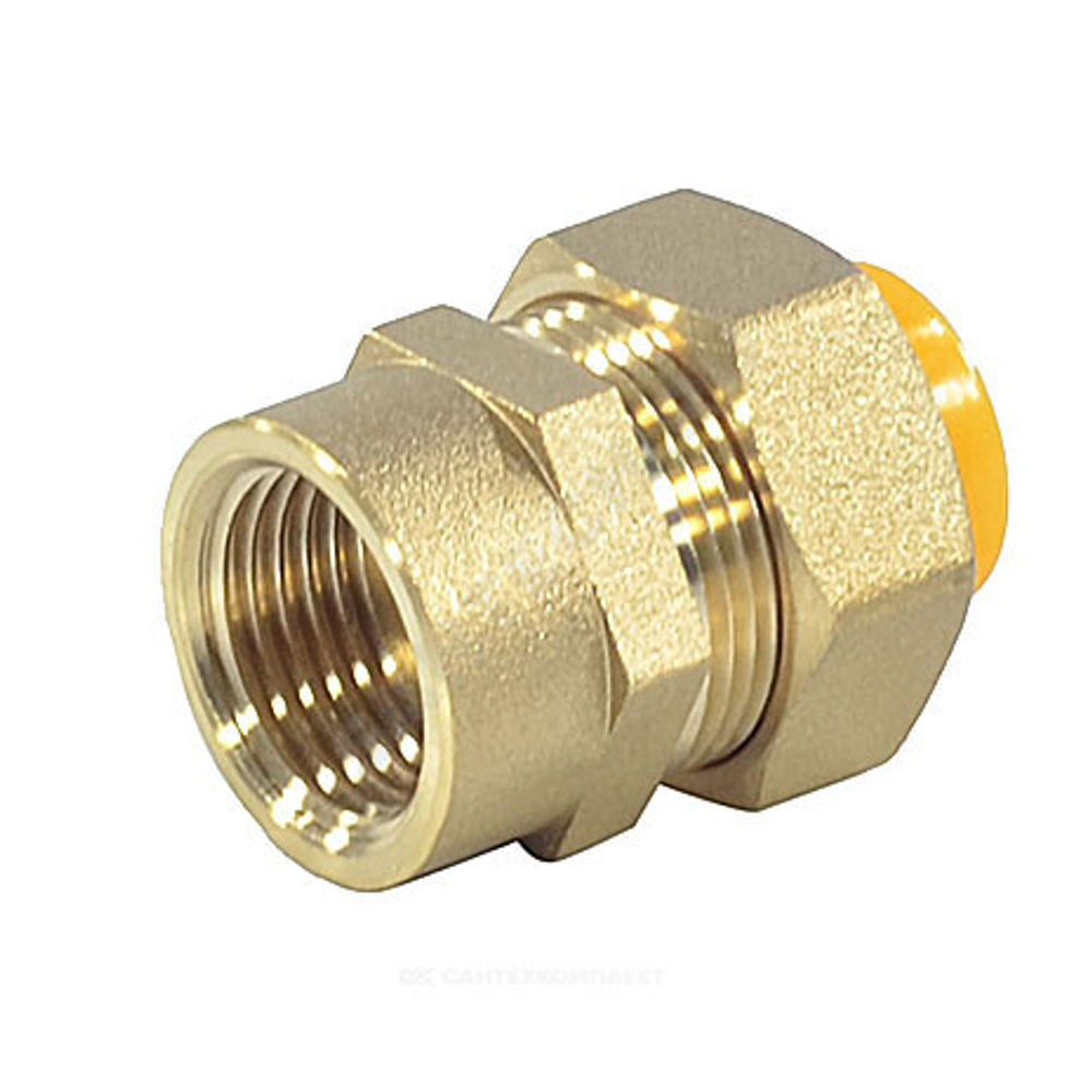Муфта латунь 15Aх1/2" обжим/ВР для газоснабжения STAHLMANN SSFG1501/2BGZ