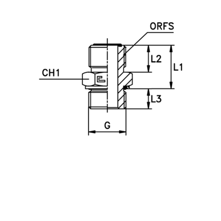 Штуцер FH D16 ORFS 1 BSP 1/2