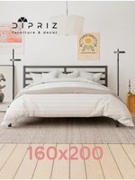 Кровать двуспальная 160x200 Тарва из сосны c настилом, серая