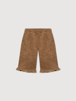 Вельветовые брюки с рюшками, Кэмел