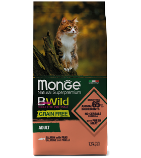 Монж BWild Cat Grain Free Adult Лосось 1,5кг.