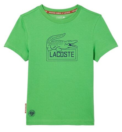 Футболка для мальчика теннисная Lacoste Ultra-Dry Sport Roland Garros Edition Tennis T-Shirt - green