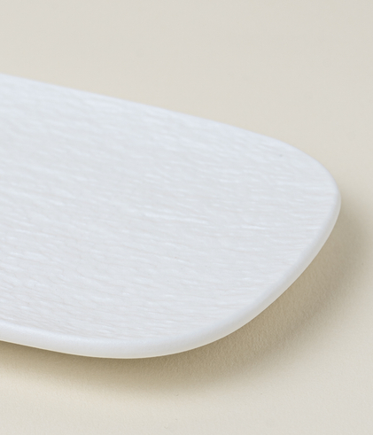 Блюдо фарфоровое MATTE Белое 28 х 10