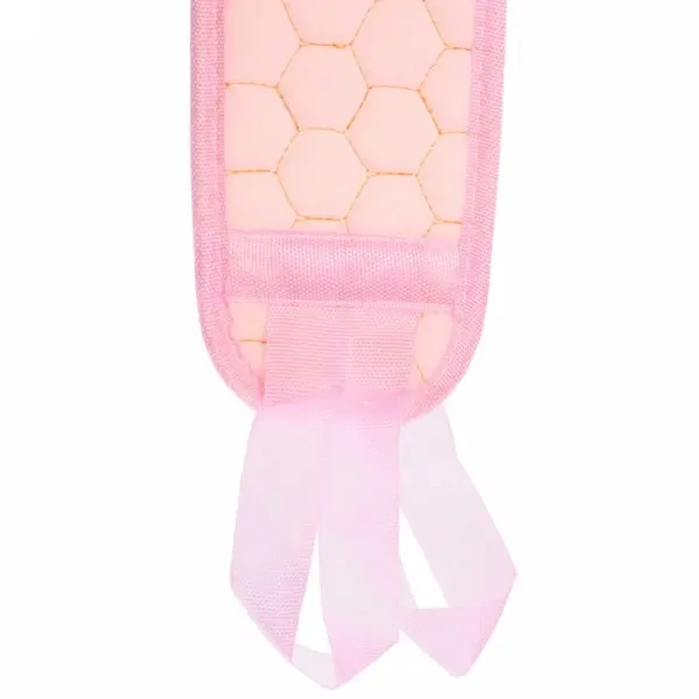 Набор массажных мочалок 3шт «Уход за телом», цвет розовый, 21,5*13см, 80*9см,12см, Zip пакет