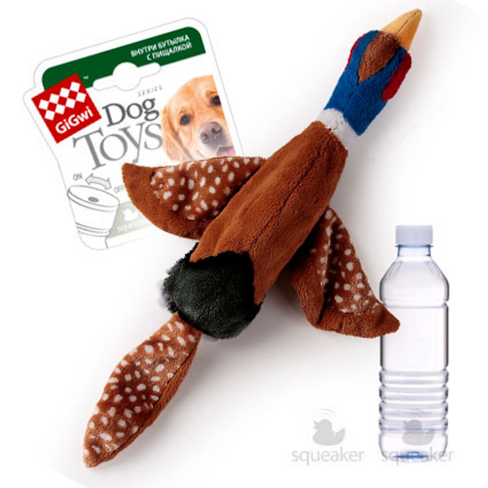 Gigwi CATCH &amp; FETCH игрушка для собак птица с бутылкой-пищалкой 57 см