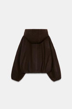Мягкая куртка-бомбер с капюшоном оверсайз - ZARA