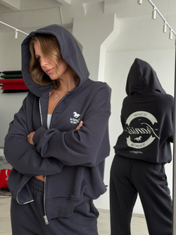 Худи на молнии 04, графит