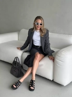 Юбка джинсовая миди карандаш с разрезом