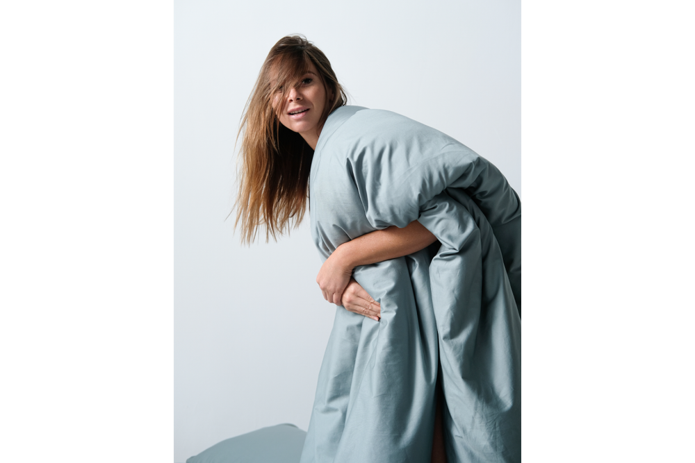 Постельное белье GoodNight Сатин Делюкс дуэт (с нав. 50х70) вода