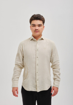 Рубашка мужская лен SHANYRAQ BEIGE