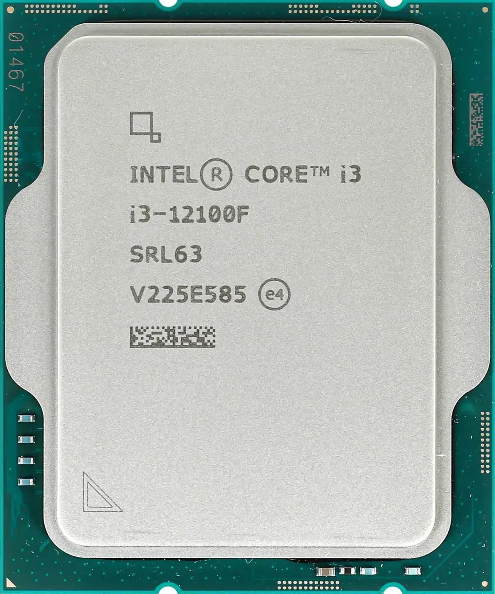 Процессор Intel Core i3-12100F (ОЕМ) DDR4, DDR5-4800 МГц, TDP 89 Вт