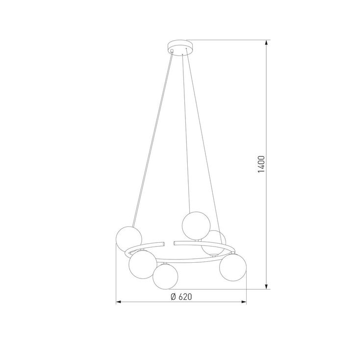 Подвесная люстра TK Lighting 6843 Anabelle