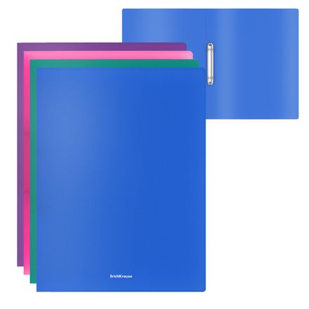 Папка на 2-х кольцах, 24мм, Erich Krause Glance Vivid, 600мкм, цвета в ассортименте