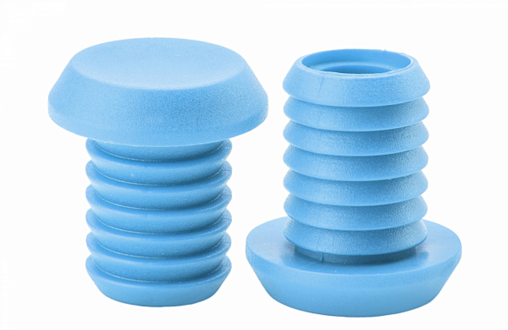 Заглушка ручек руля XH-B017 посадочный диаметр 19.8мм ПВХ синяя