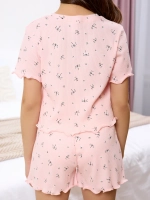 Пижама домашняя с шортами лапша