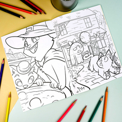 Книжка-раскраска для детей. Серия «Раскраски А5 с наклейками» КОТЫ