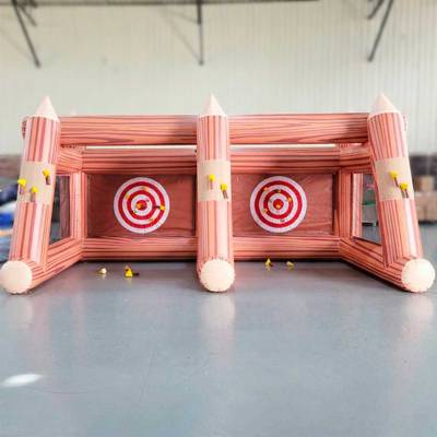 Надувной дартс «В щепки!» на подкачке, диаметр 1 м, размер 5×3,5×2,5 м