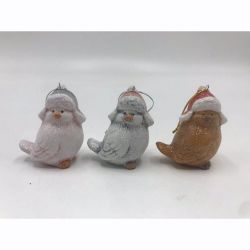 GAEM Изделие декоративное подвесное" Медвежонок, Птичка, Ёжик, Мышка, Белочка", L5,5 W3 H7 см, 24в.