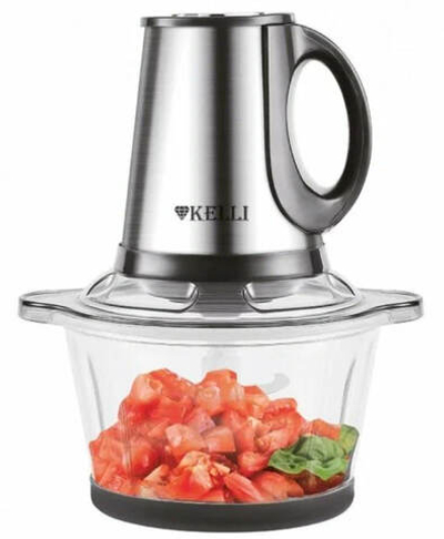 Измельчитель (чоппер) KELLI KL-5218, 2 скорости, двойной нож с 4-мя лезвиями, чаша 1,8 л, мощность 1200 Вт