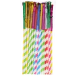 Трубочка для коктейля «Лето», 24 см, d-6 мм (набор 20 шт), микс