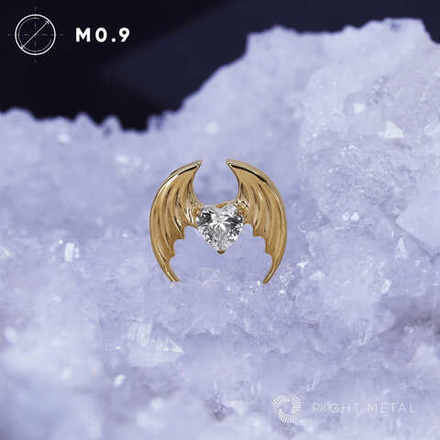 Heart Wings Crystal PVD Yellow