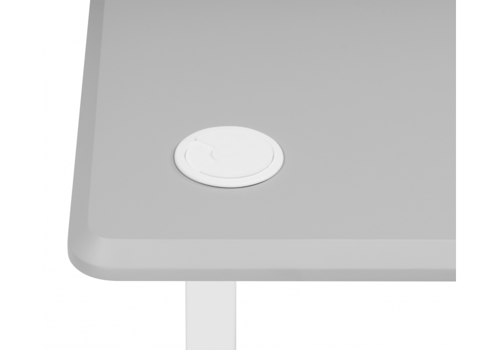 Компьютерный стол Woodville Маркос 140х80 светло-серый, белый, ножки белые