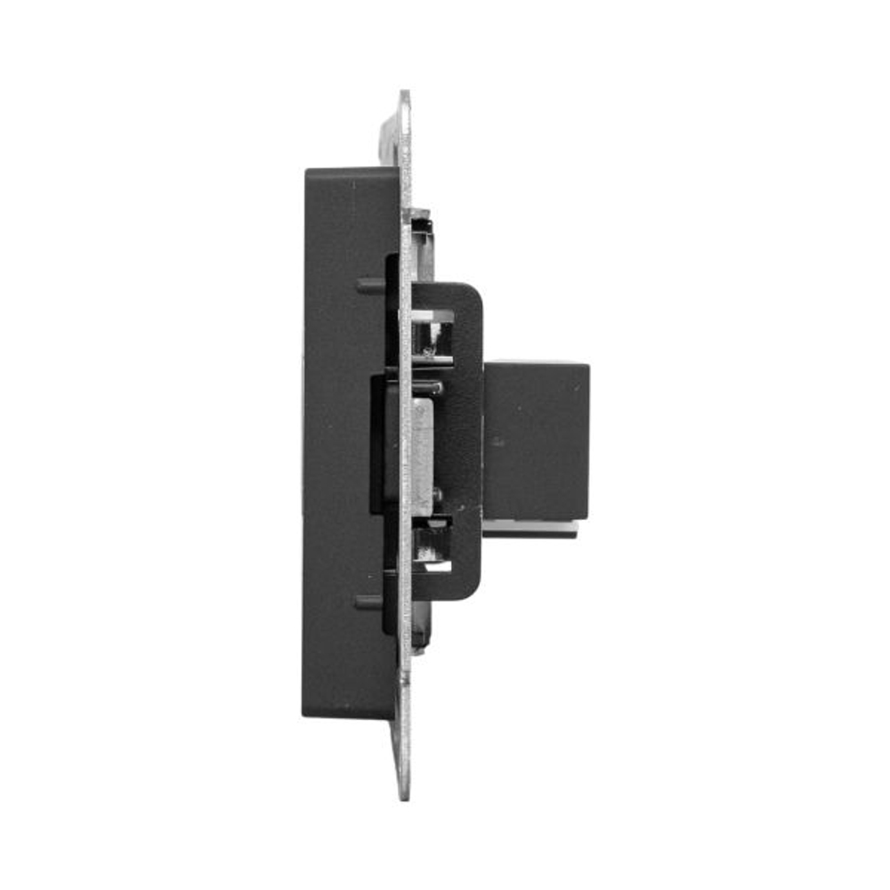 Механизм розетки HDMI+RJ45 (cat5), чёрный Эпика EKF
