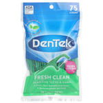 DenTek, Fresh Clean, зубочистка с зубной нитью,  средство для гигиены полости рта, 75 зубочисток