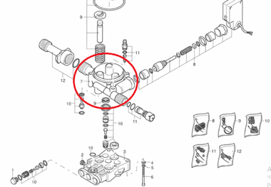 Корпус помпы Поз №7 для G135, G145 PUMP CRANKCASE AR C23