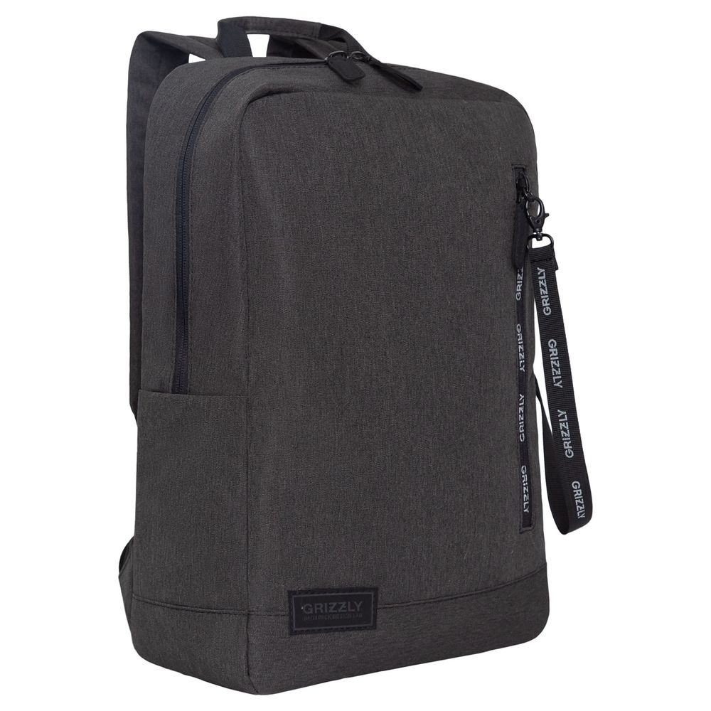 Рюкзак Grizzly, 28*42*12см, 1 отделение, 4 кармана, укрепленная спинка, черный