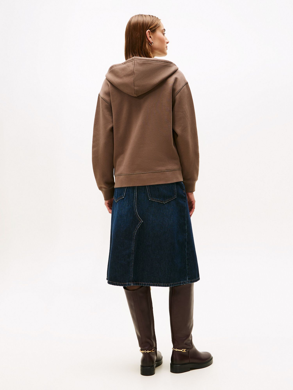 Худи на молнии Tommy Hilfiger Relaxed Fit Zip Hoodie Hot Coco