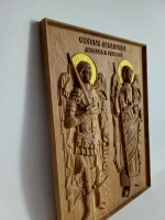 Освященная Икона Св. архангелов Михаила и Гавриила 25х19 см