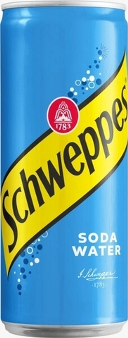 Газированный напиток Швепс Содовая / Schweppes Soda Water 0.33 - банка