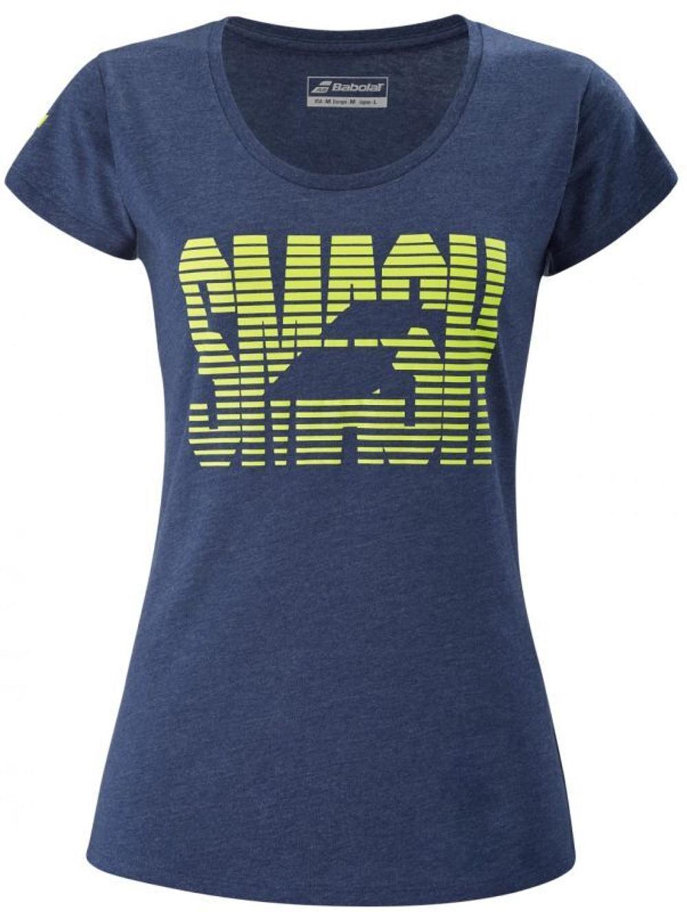 Женская теннисная футболка Babolat Exercise Massange Tee W - небесный