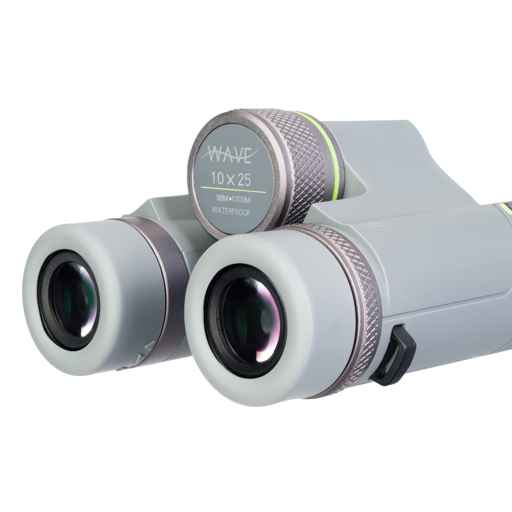 Бинокль Bresser Wave 10x25 - Рифленый большой фокусировочный барабан, диоптрийная коррекция