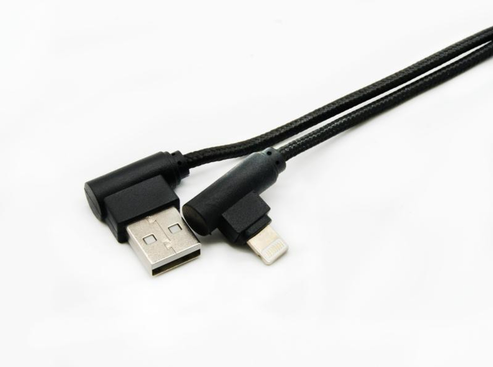 Кабель USB - Lightning Lace L (черный) 1м