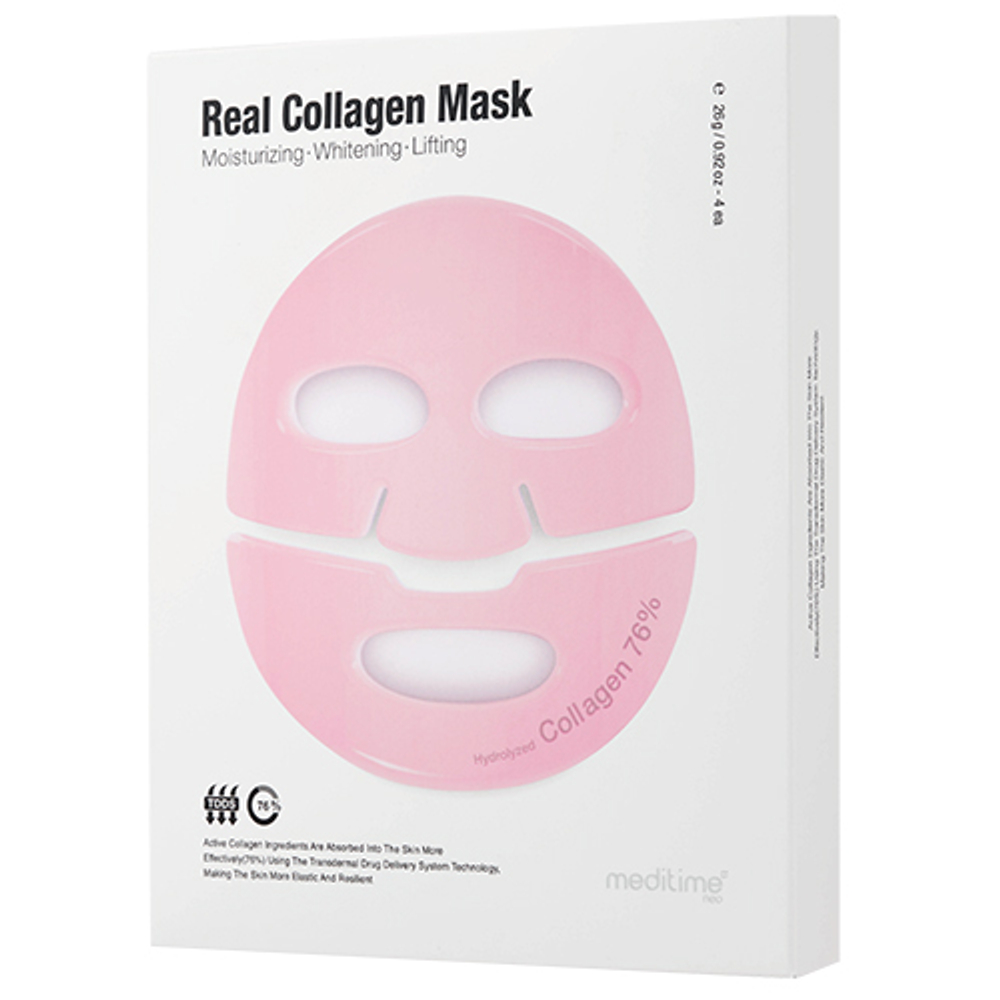 Meditime NEO Real Collagen Mask антивозрастная гидрогелевая маска для лица с коллагеном