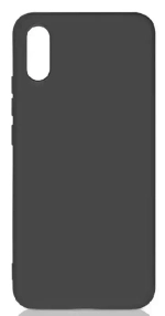 Силиконовый чехол с микрофиброй для Xiaomi Redmi 9A black DF