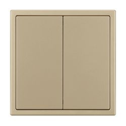 Механизм выключателя двухклавишный перекрёстный SWT-NOBE-MKX2-SFPL-GD (230V, 10A) (Arlight, Золотой песок) 061792