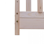 Кровать-домик 120х200 Чайн из сосны, регулируемая по высоте, с основанием и безопасными бортиками, в натуральной отделке