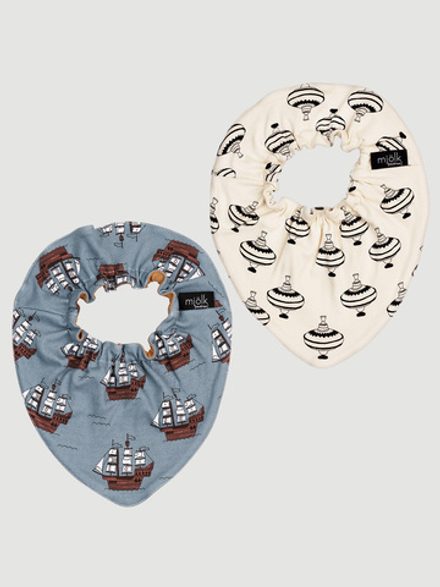 Сет из 2х нагрудников Mjölk Mini Юла/Морской бой