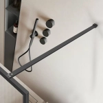 Душевое ограждение Vincea Walk-In VSW-1HP800FLGM 80 стекло рифленое/профиль вороненая сталь