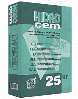 Гидроизоляция жесткая HIDROCEM   25 кг, Litokol