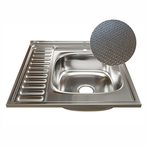 Мойка 60х60 (0,6) прав вып 3 1/2 MIXLINE 16см с сифоном ДЕКОР